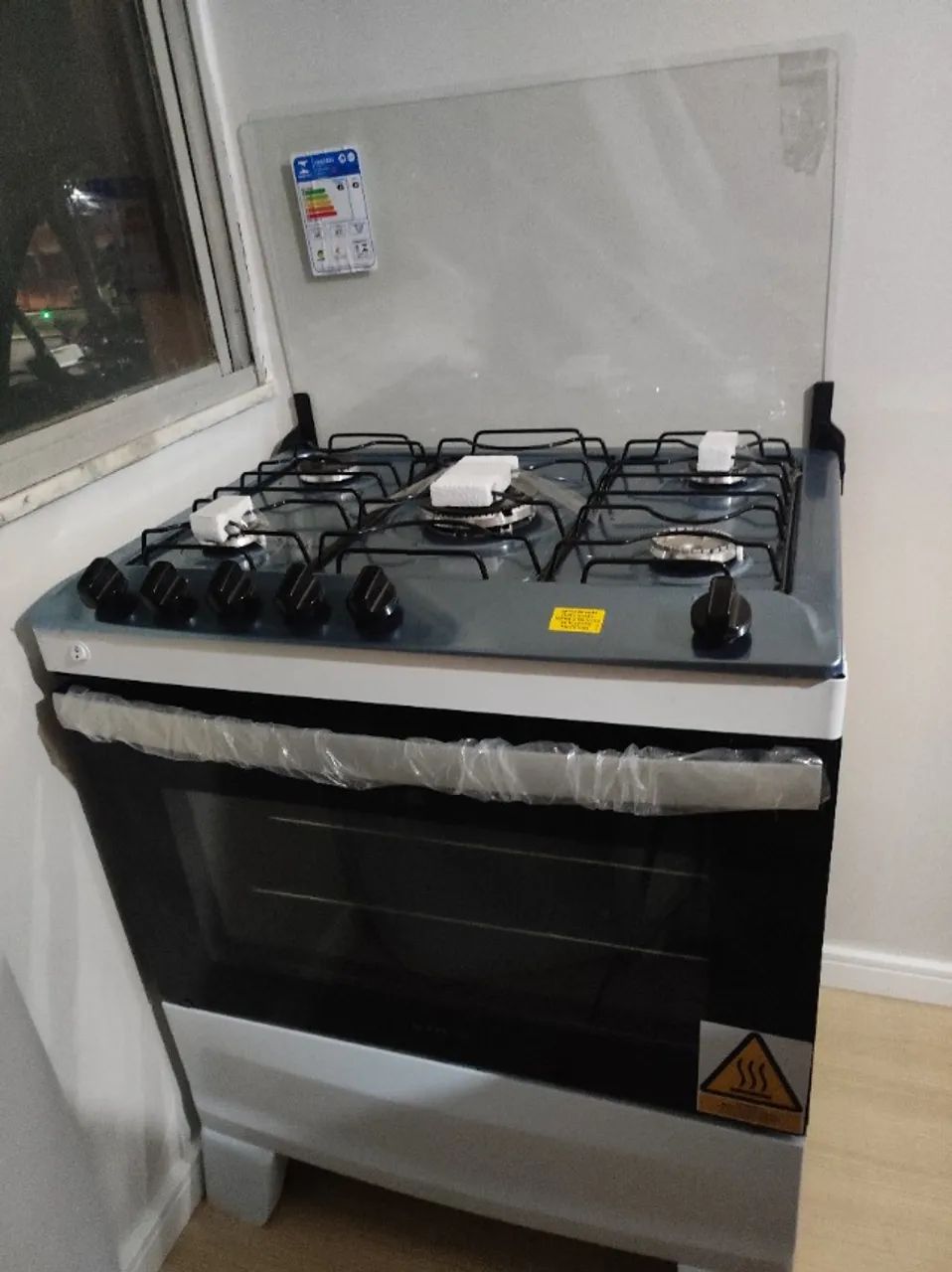 Fogão Atlas 5 bocas Agile Up - Com luz no forno e Mesa Inox