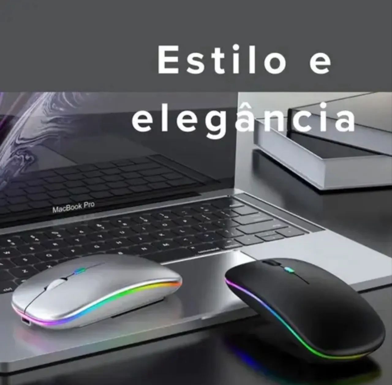 Mouse Sem Fio E-1300pro Bluetooth Rgb 2.4gh  - Foto 2