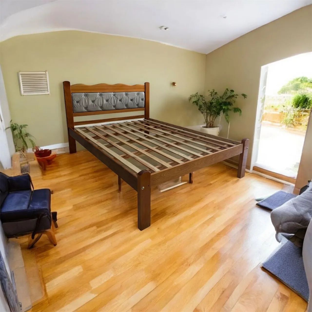 Camas casal e solteiro 100% de madeira maciça Angelim  - Foto 4