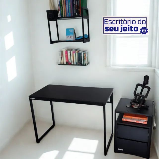 Mesa Multiuso 1m NOVA Birô Reforçado Industrial para Computador Notebook de Escritório - Foto 3