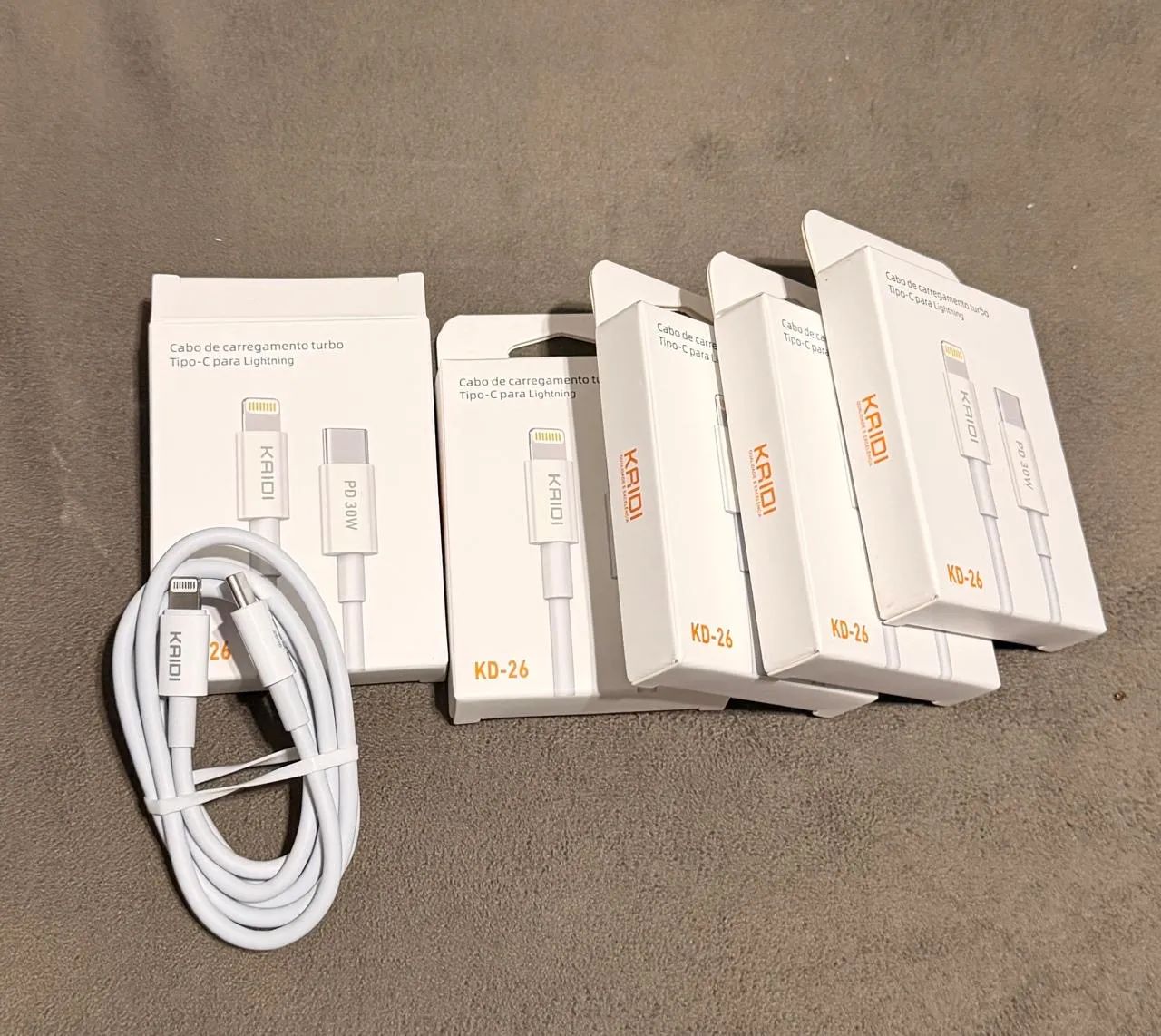 Cabo prata celular top c  para iPhone 11 até 14  - Foto 3