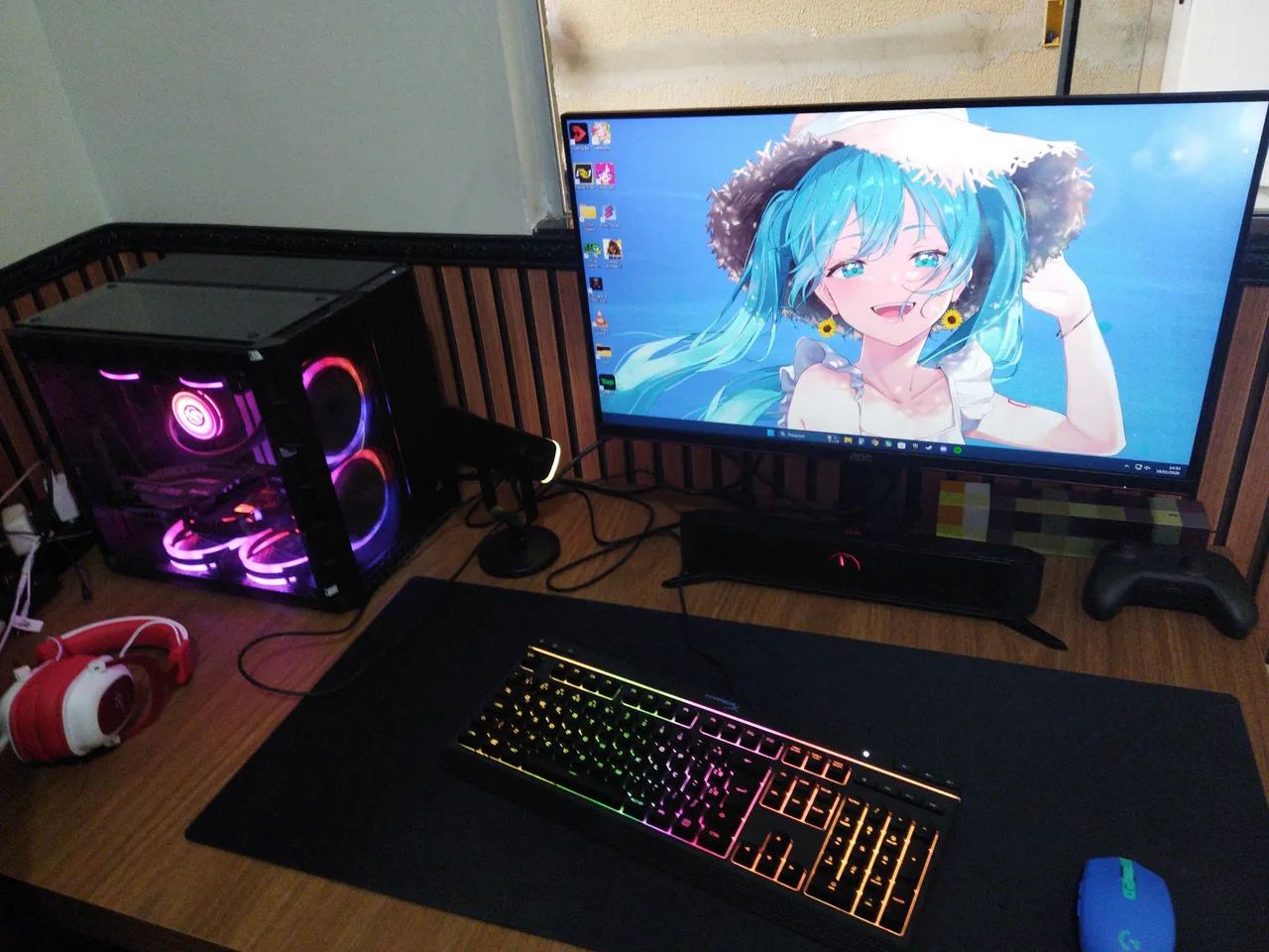 PC Gamer Ryzen 7 5700X + RTX 4060 - Gabinete Corsair Aquário - Foto 2