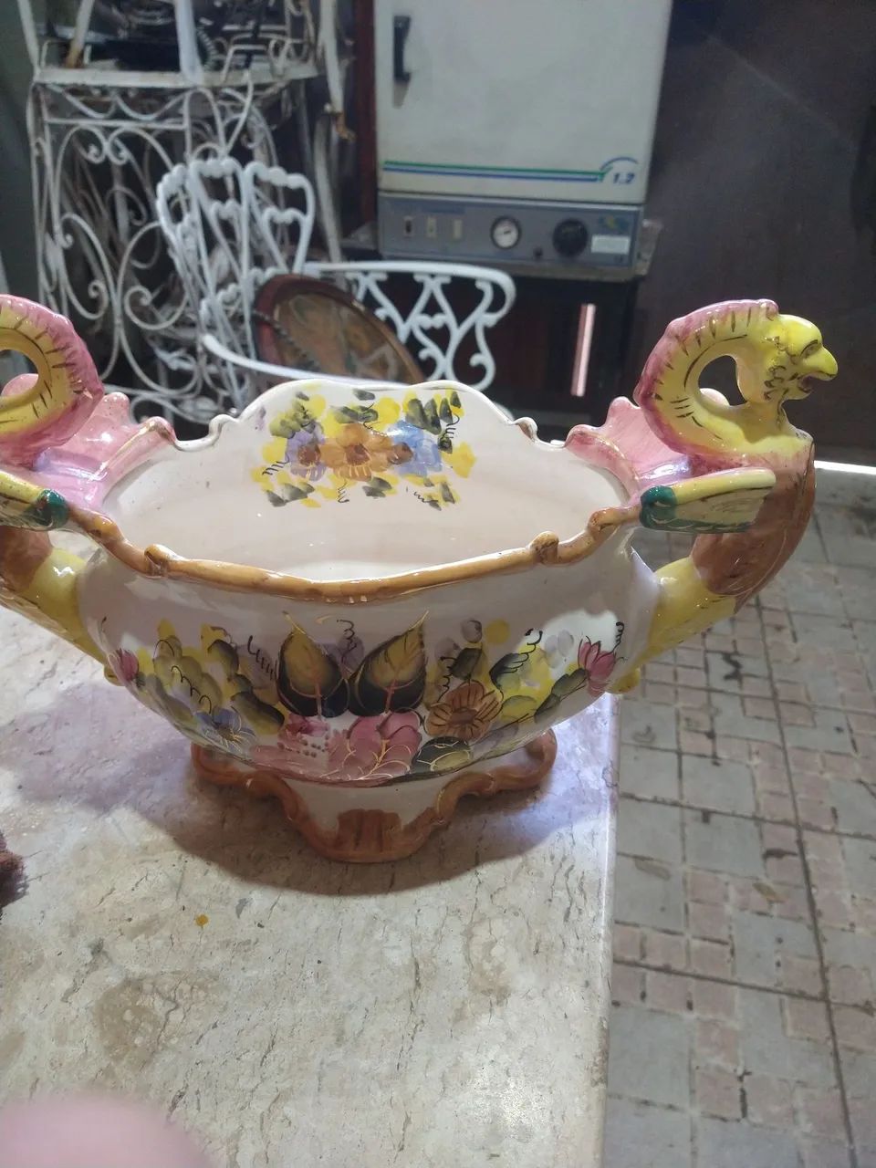 Floreira faiança 