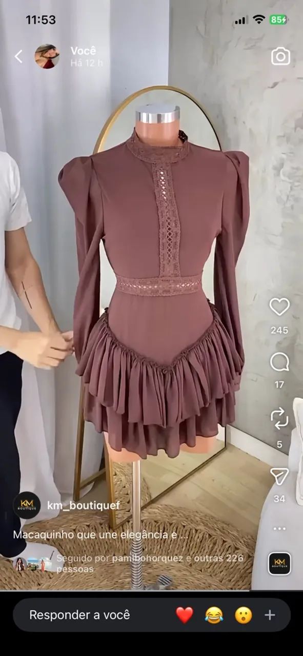 Vestido Marrom - Foto 2