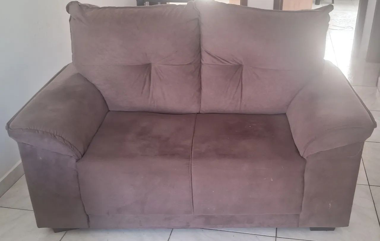 SOFÁ MARRON DE 02 LUGARES  - Foto 5