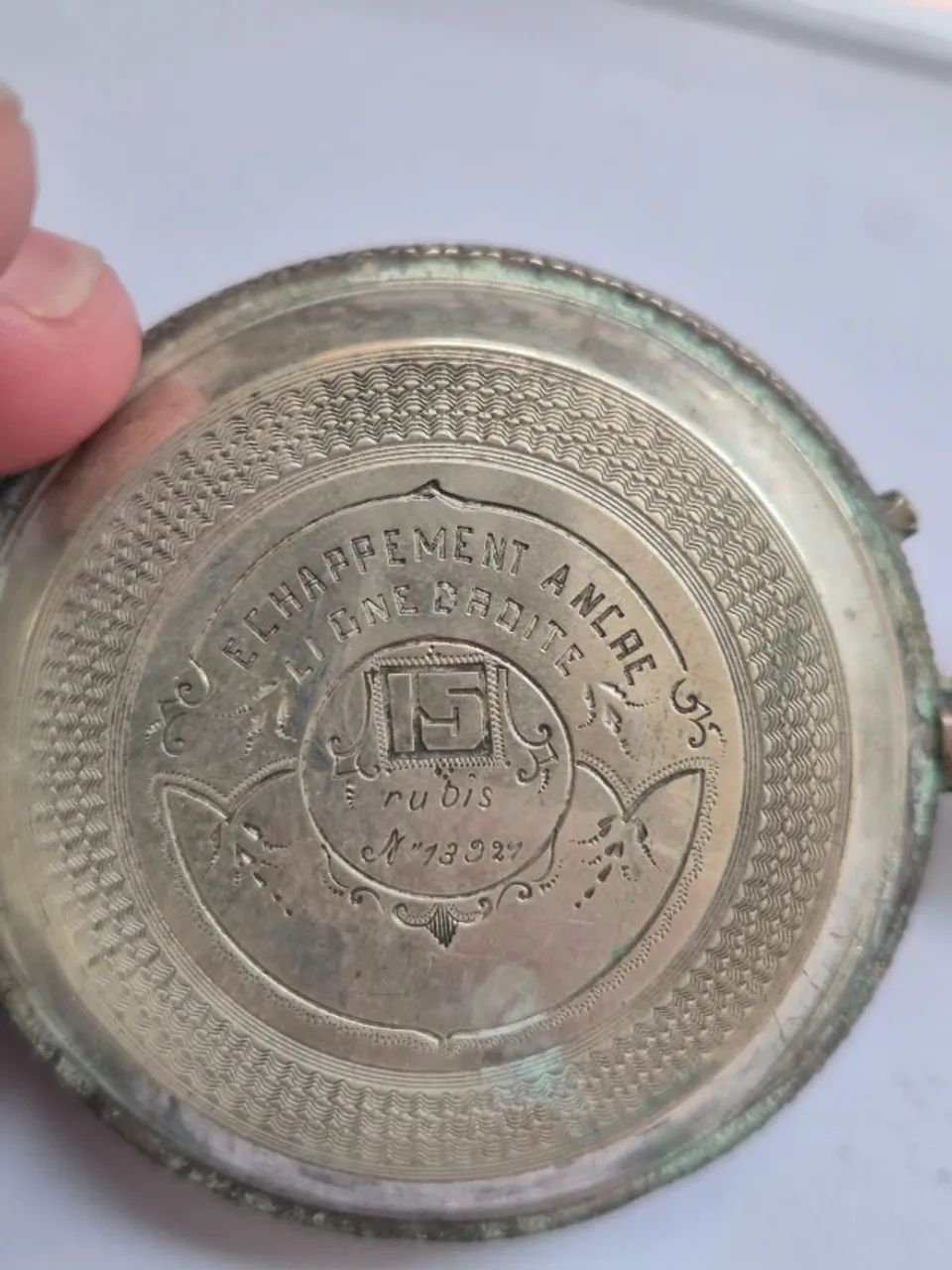 Relógio De Bolso Antigo Prata 800 15 Rubis Funcionando - Foto 3