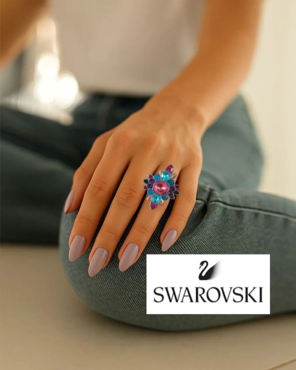 Anel Swarovski Feminino - Joia Original  - Foto 5