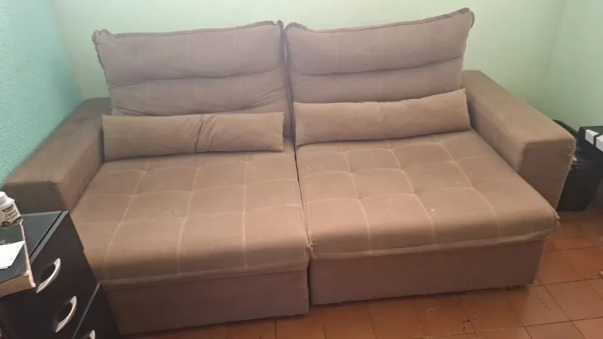 sofa grande - retrátil com almofadas. - Foto 2
