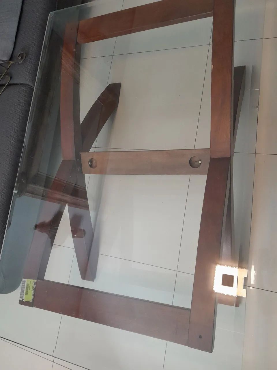Mesa De Centro Madeira Manica c Vidro 1,5 M - Foto 4