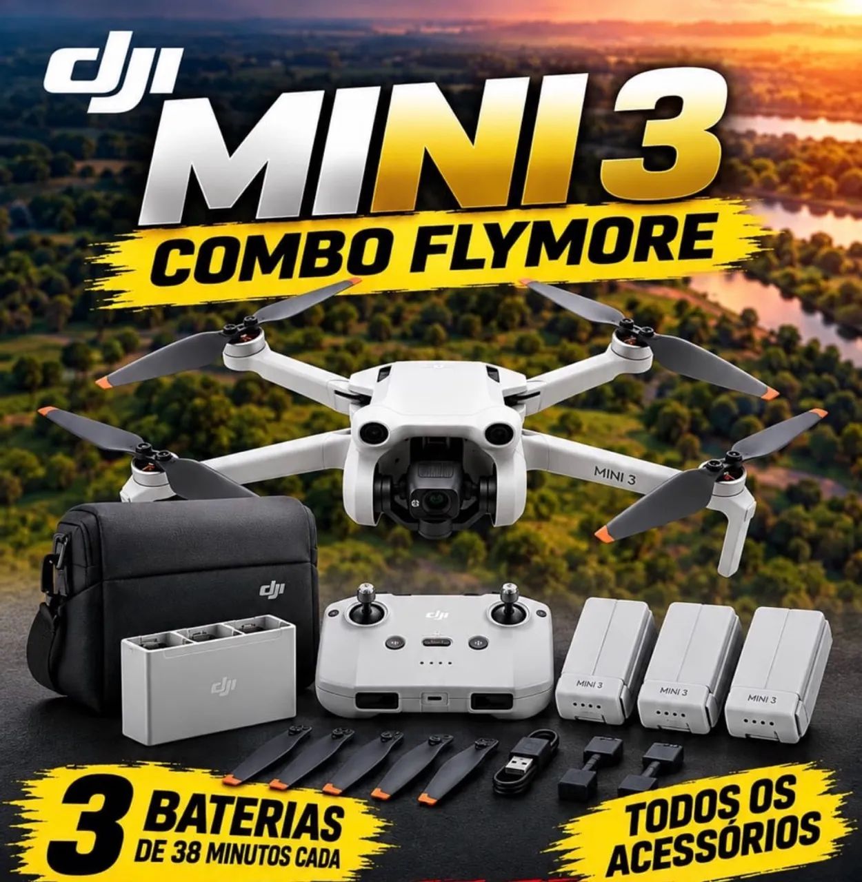Drone DJI mini 3 combo Fly more 
