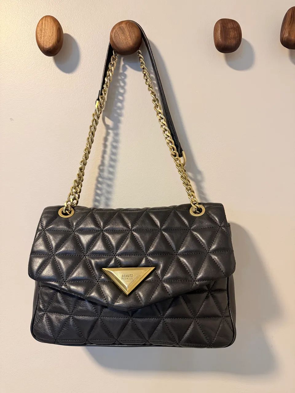 Bolsa Tiracolo grande 944 Couro Preta - Foto 3