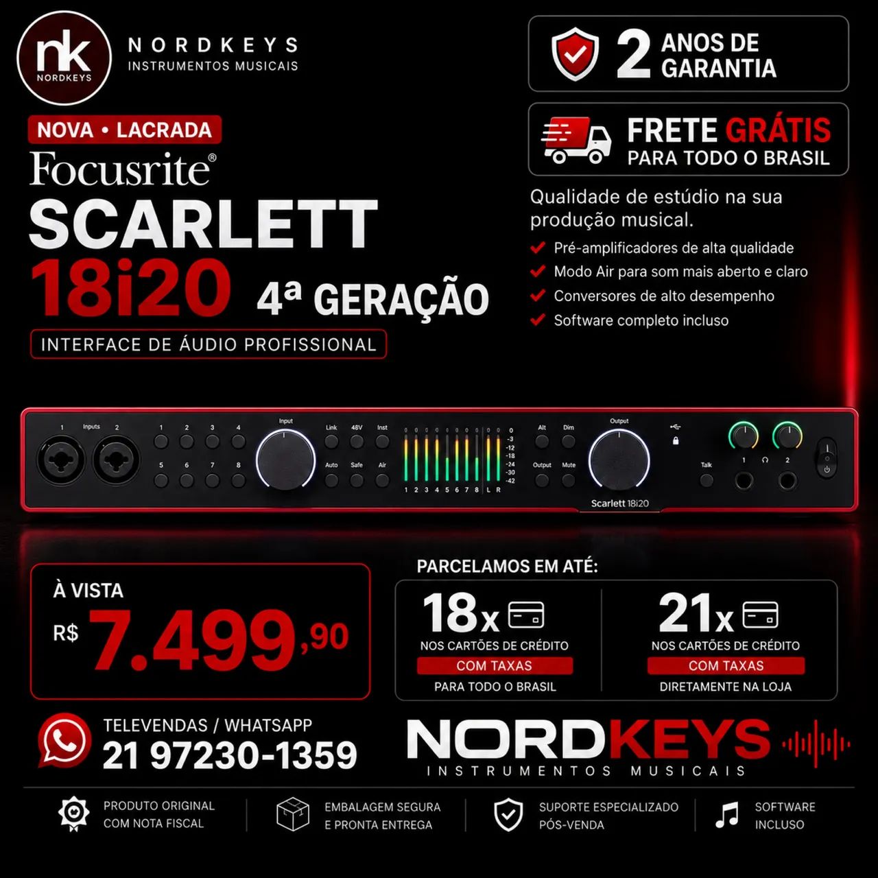Interface de áudio Focusrite  - Foto 5