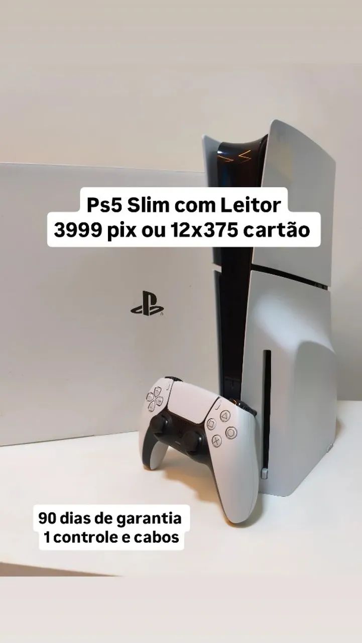 Ps5 Slim com leitor 90 dias de garantia 
