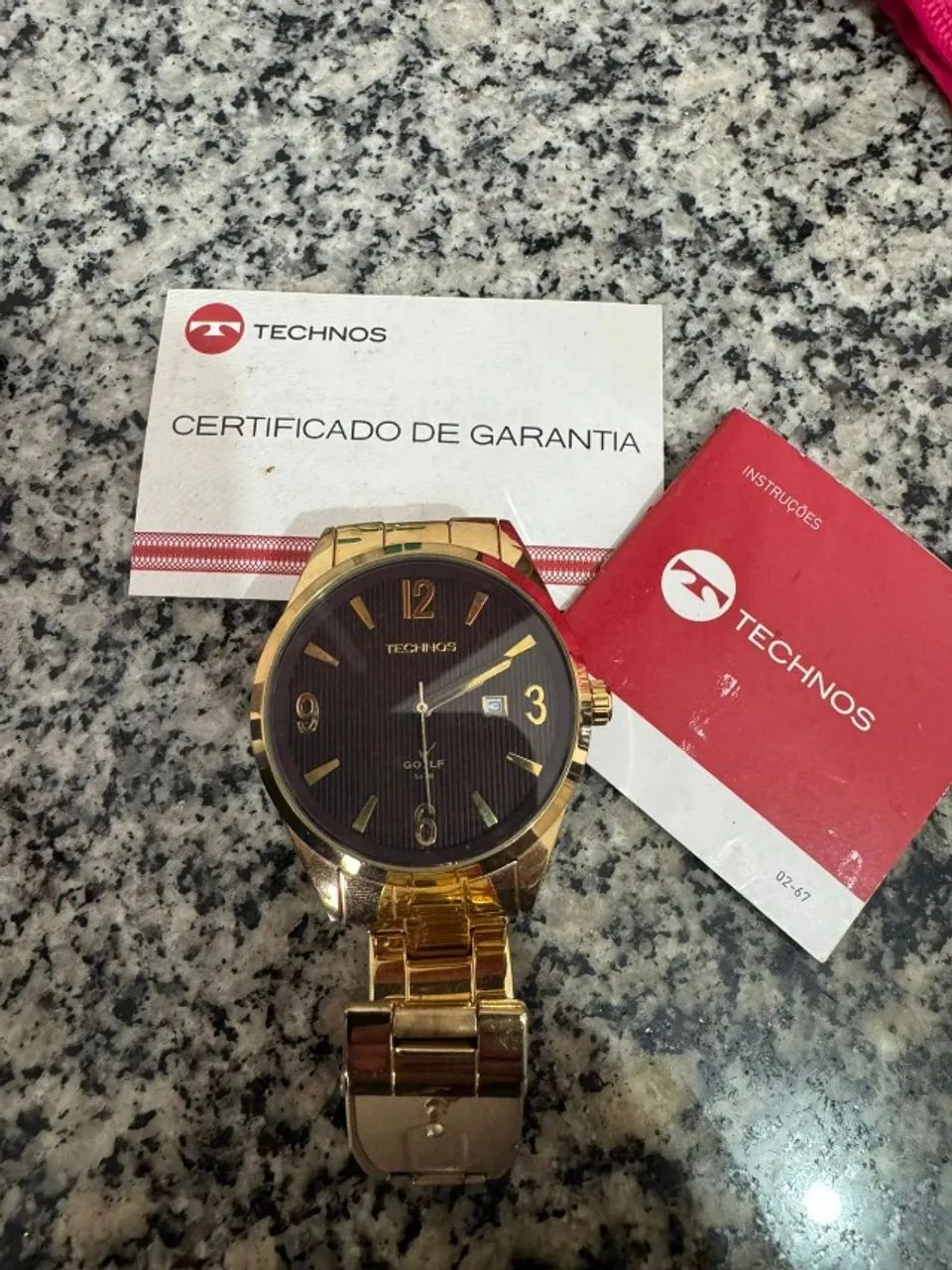 Rel ógio Technos Golf Dourado - Foto 2