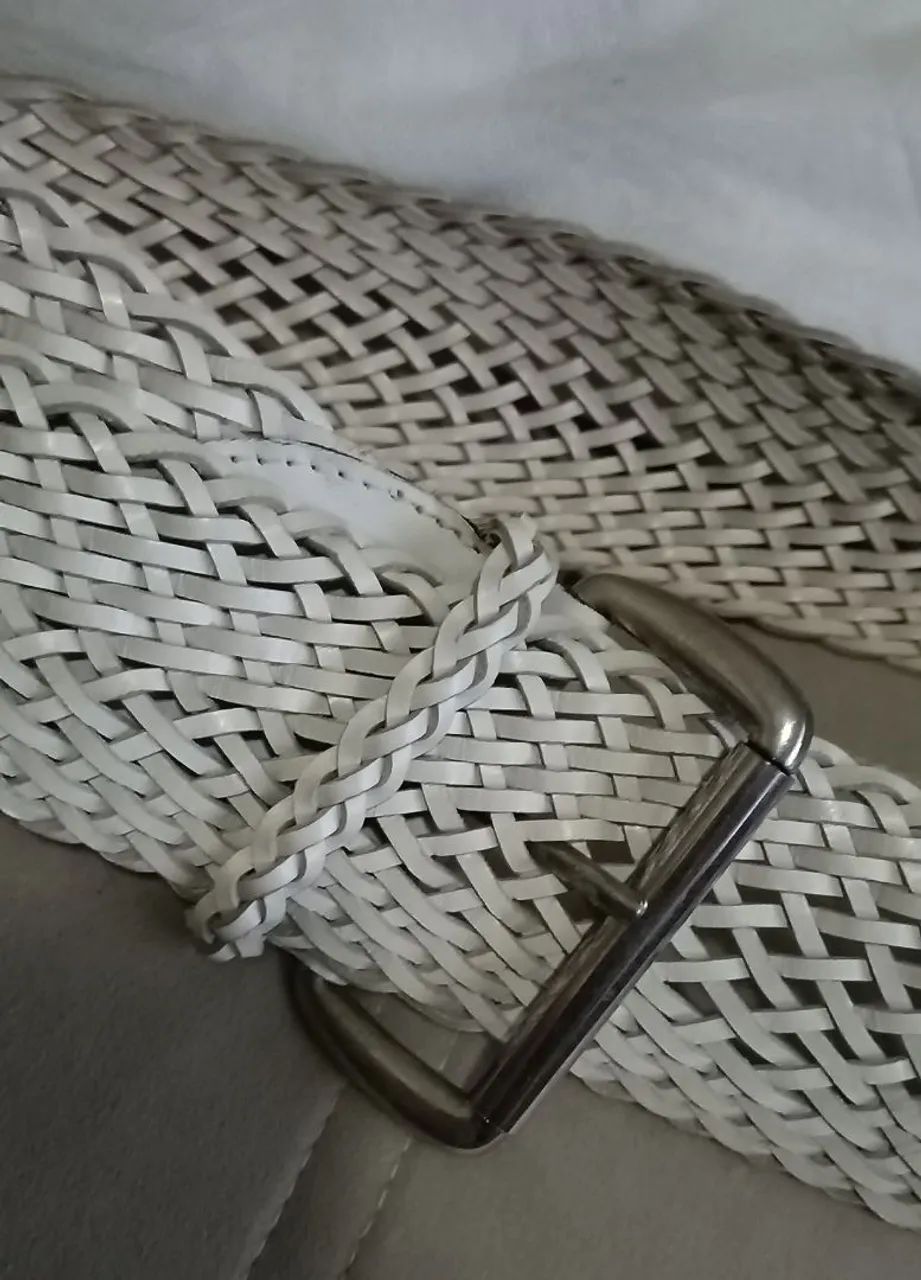 Cinto de couro da Le lis blanc, modelo tresse, tamanho M - Foto 4