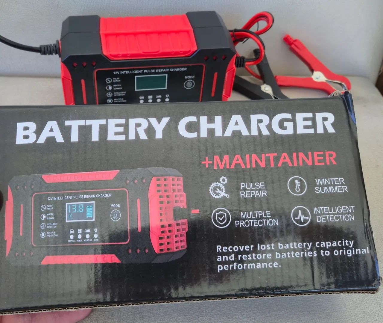 Carregador Inteligente de Bateria 12V 6A com Função Reparo | Carro, Moto e Caminhão - Foto 8