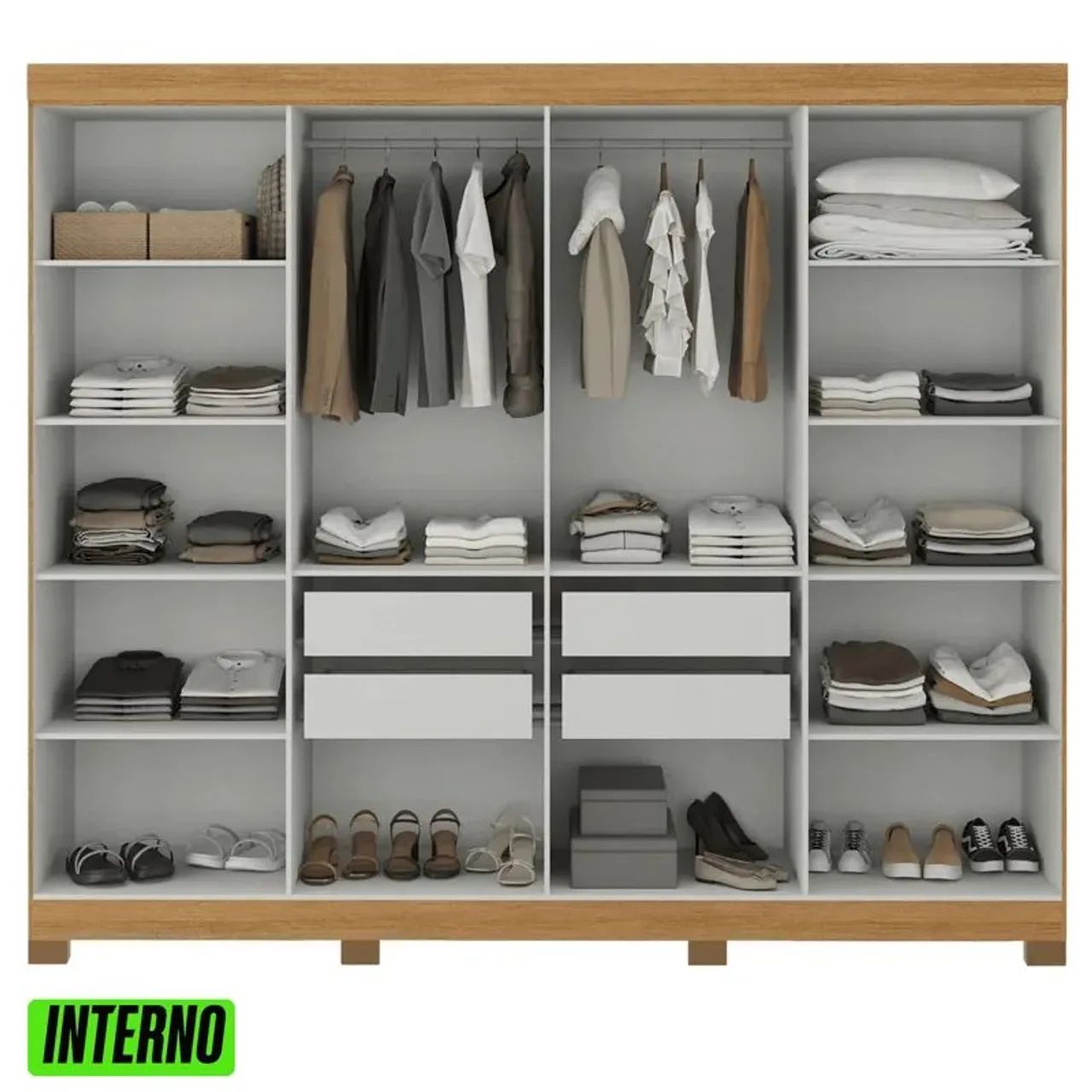 Guarda Roupas Casal grande com montagem grátis  - Foto 2