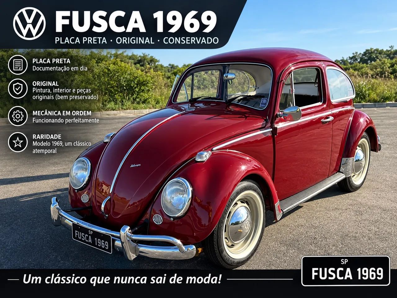 Volkswagen Fusca 1300 1969