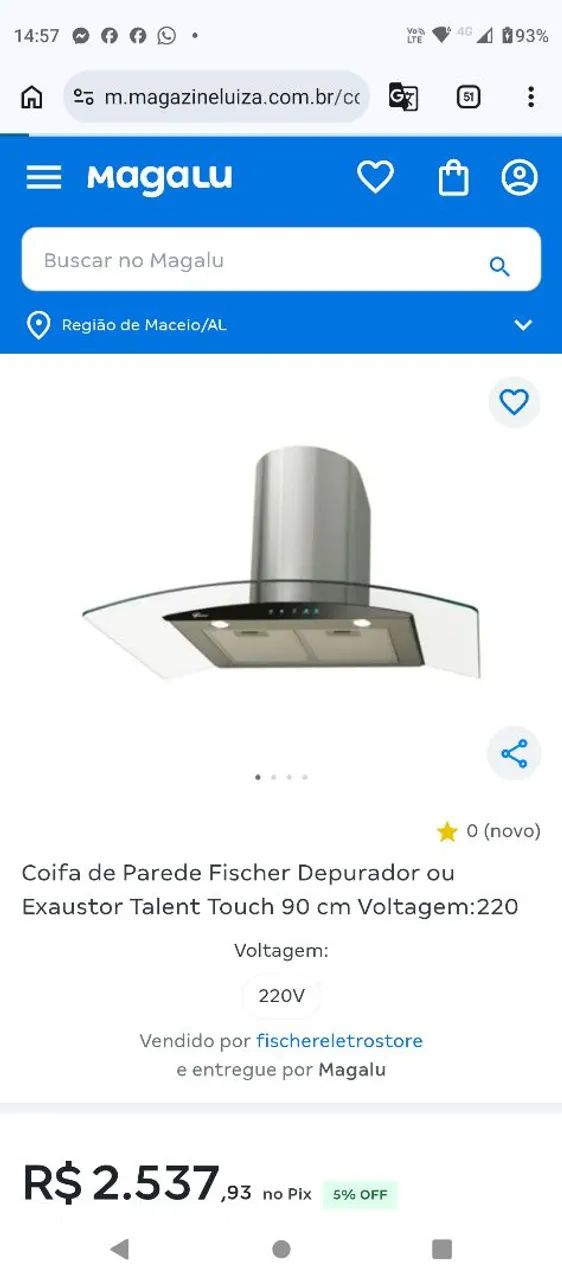 Coifa fisher 