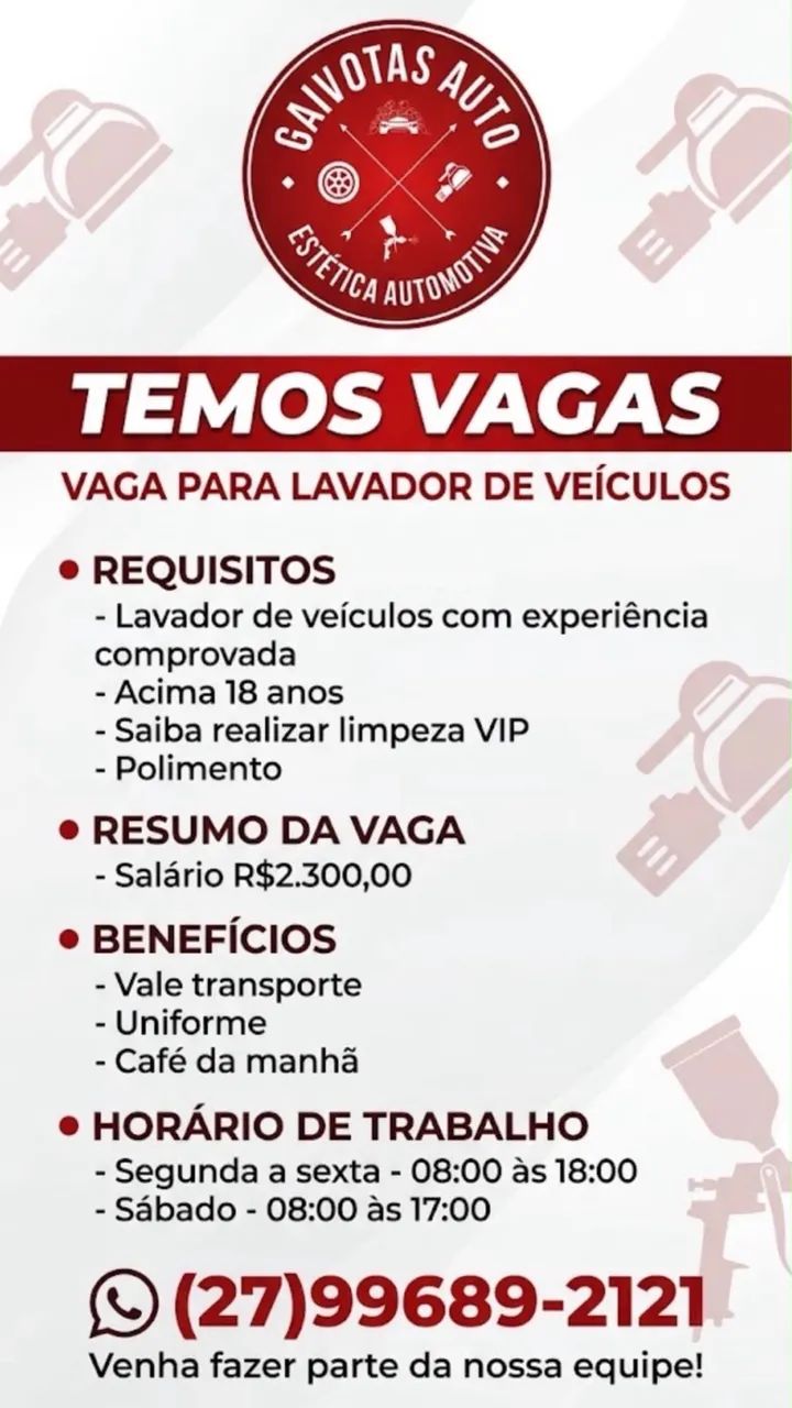 Vaga de emprego 