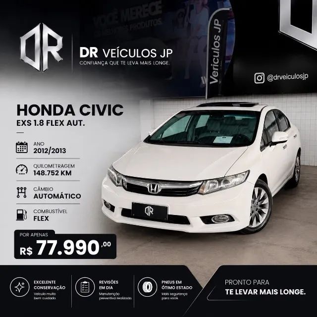Honda Civic 1.8 EXS 16V FLEX 4P AUTOMÁTICO 2013