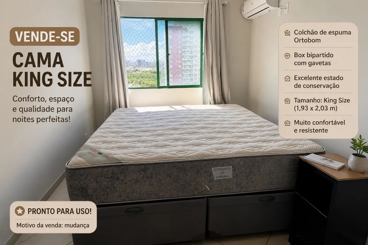 Vendo motivo mudança cama casal nova!