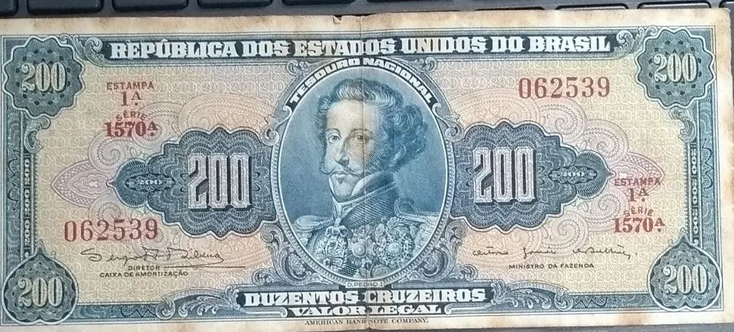 cédula 200 cruzeiros Dom Pedro I
