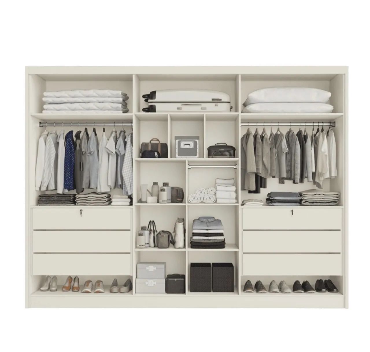 Guarda Roupa 6 Portas Select 280 Off White - Foto 2