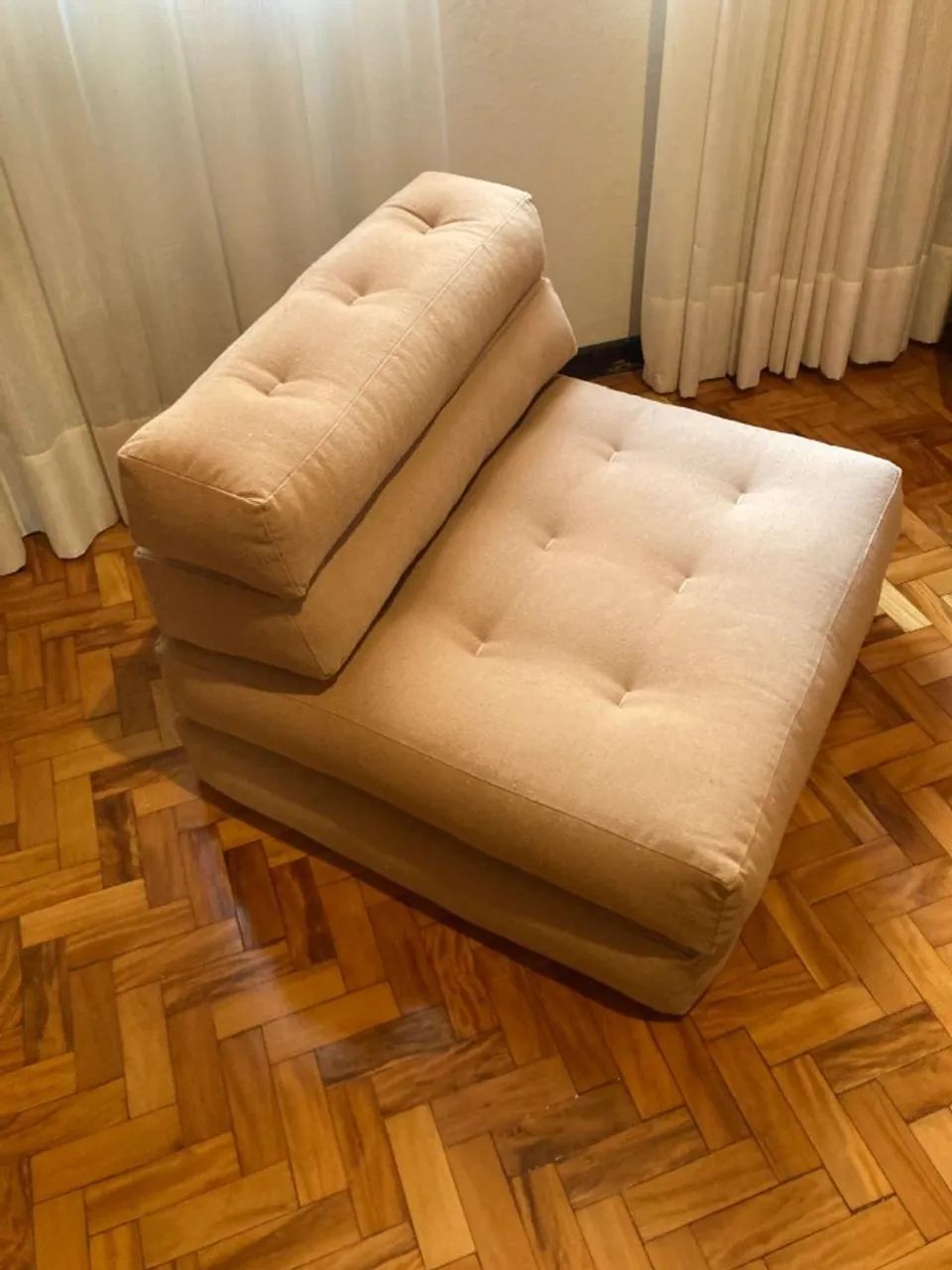 Futon Dobrável 2 em 1 (Vira Puff) - Confortável e Versátil - Foto 4