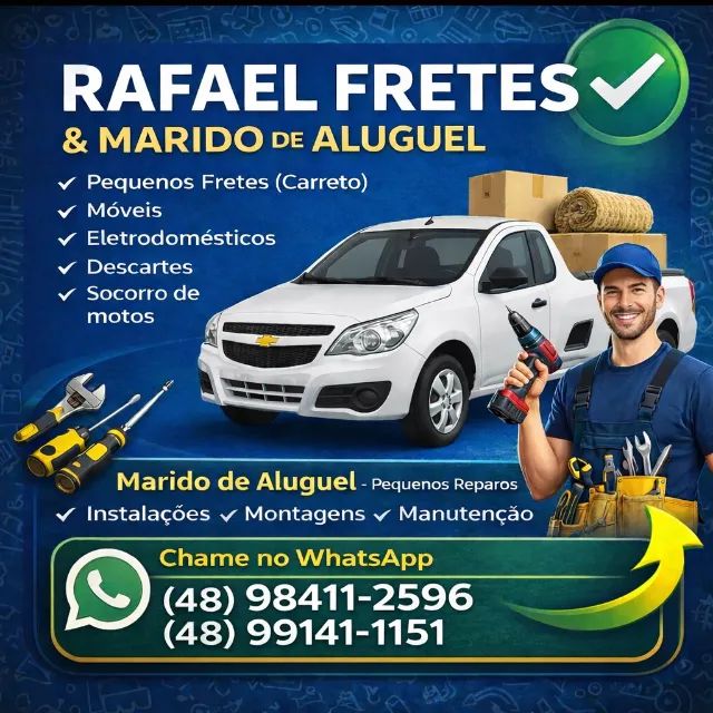Fretes Rápidos + Marido de Aluguel ? Preço Justo em Palhoça!