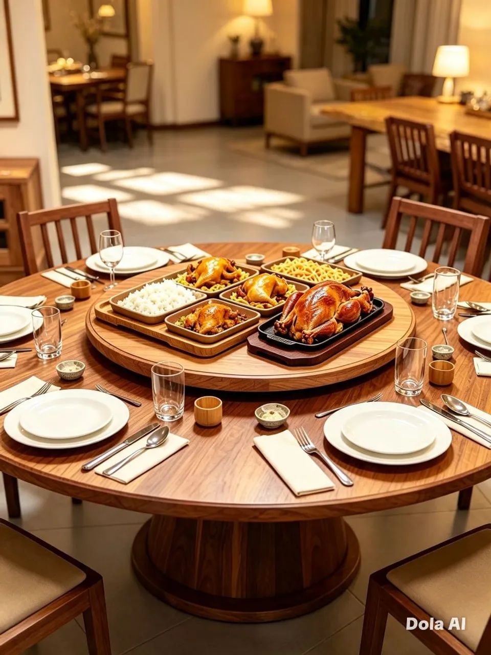 MESA JANTAR JATOBA TAMPO GIRATÓRIO 