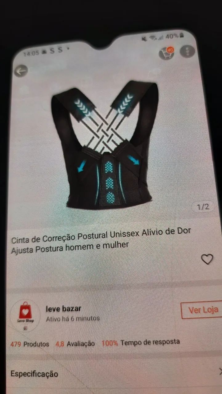 Cinta postural tamanho P (nova)