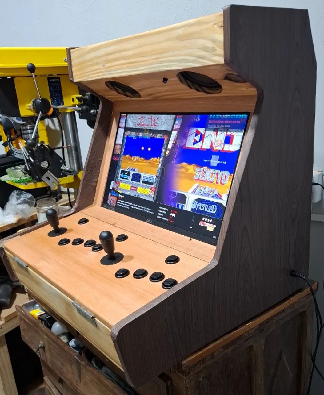  Bartop Arcade Fliperama Artesanal em Madeira - Foto 2