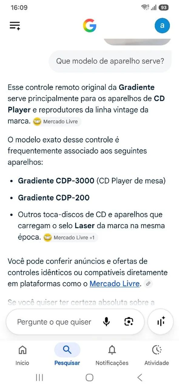 Controle Remoto CD Player Gradiente  - Foto 5
