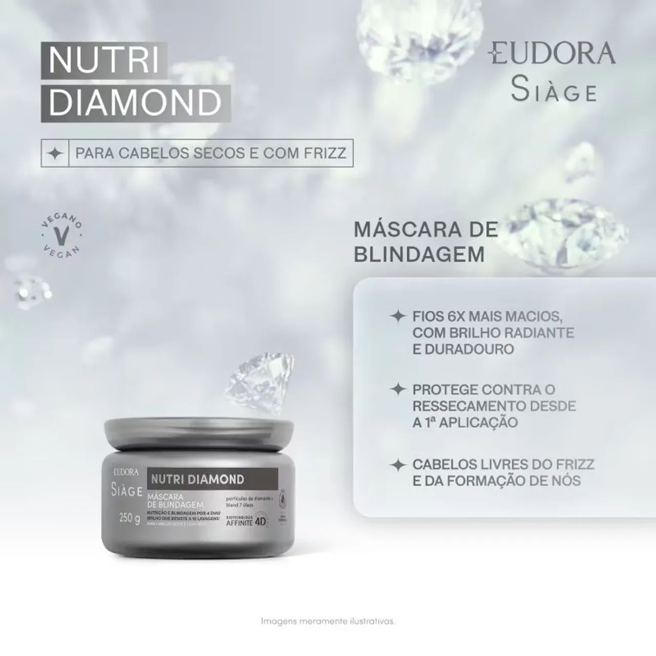 Máscara de Blindagem Capilar Siàge Nutri Diamond  - Foto 2