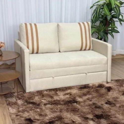 Sofa Cama 1.40m Vênus todo no Linho l97 - Foto 2