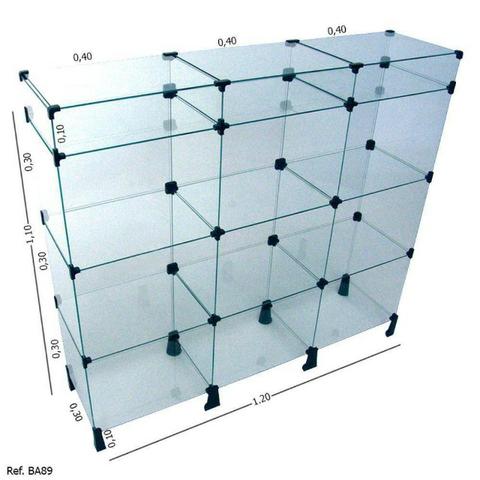 Balcão de vidro com porta bijuterias 1,20 x 1,10 em oferta