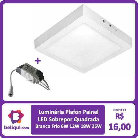 Plafon Luminária quadrado sobrepor - Foto 2