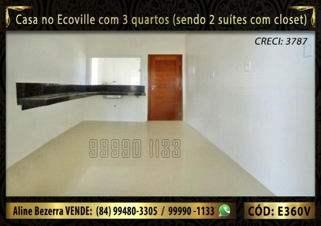 Casa no Ecoville com 3 quartos sendo 2 suítes com closet, e área gourmet - Foto 5