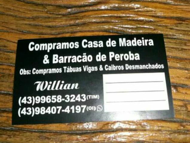 Compramos casa de madeira peroba para demolição