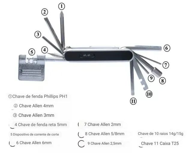 Chave Allen Gyio Multi Função com extrator de corrente 11em1 - Foto 3