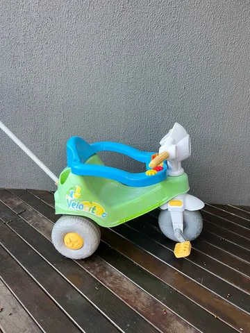 Triciclo Infantil Calesita Tate Tico - 2 em 1 - Pedal e Passeio com Aro -  Azul L