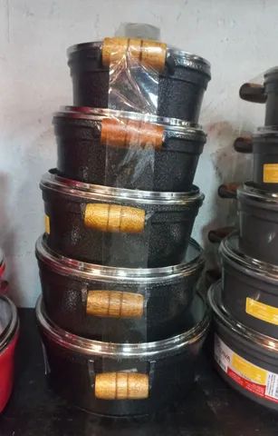 Panelas de alumínio kit com 5 do 16 ao 24 várias cores - Foto 6