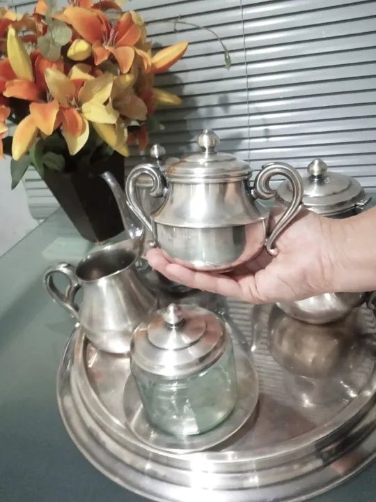 Conjunto de Chá prata 90  - Foto 3