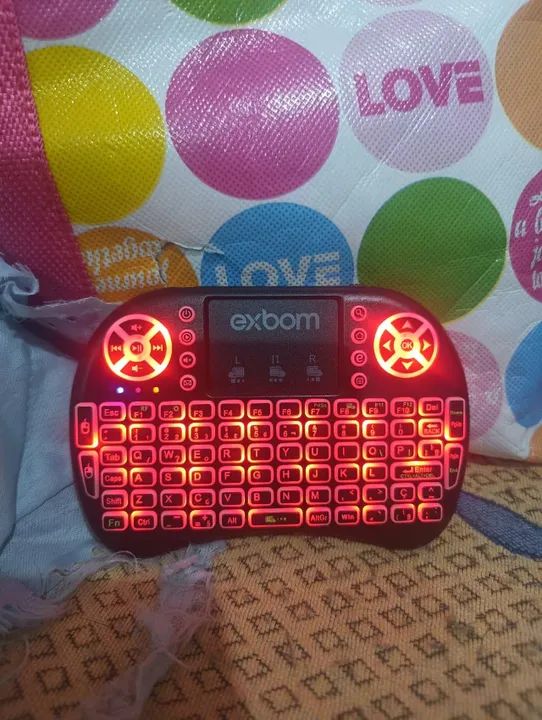 Mini Teclado LED Bluetooth Wireless Receptor USB BK-BTi8LED - Foto 6