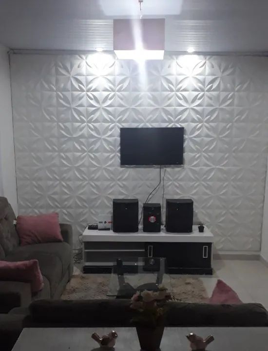 Paredes de Clientes com Nossas Placas de Gesso 3D  - Foto 4