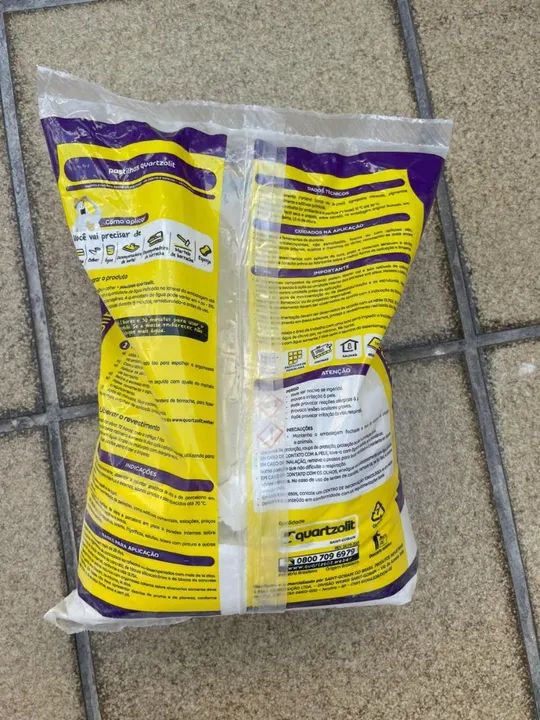 Argamassa Para Pastilha Branco 5kg Quartzolit - Foto 4