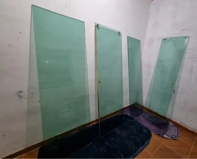 Blindex Doors (Green-Tinted)