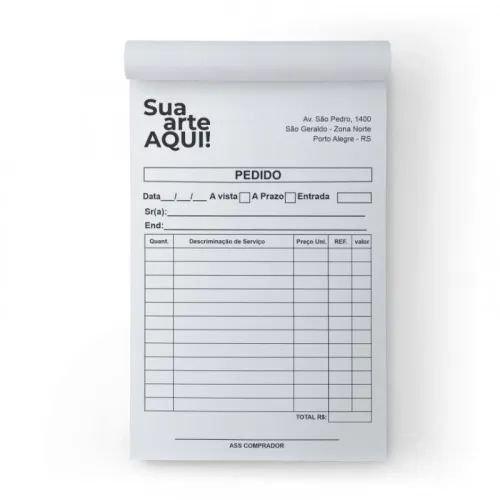 Bloco de pedido, bloco de recibo personalizado, comandas, os com sua logomarca - Foto 2