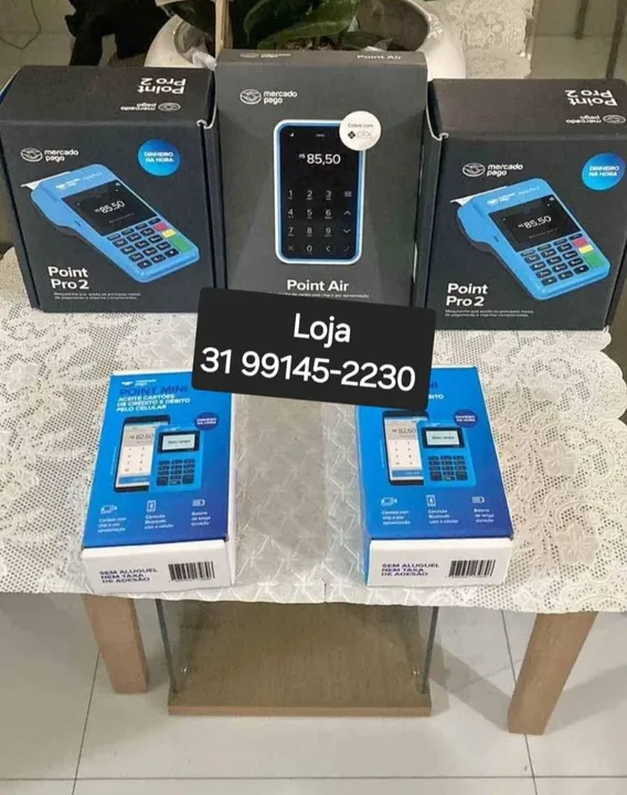 Maquininha de cartão + carregador